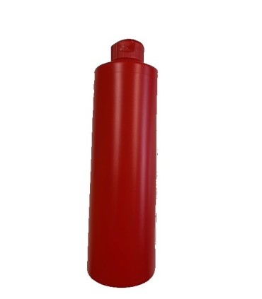 Flacon plastique rouge + bouchon gicleur